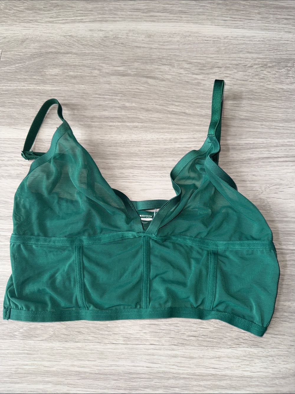 Mesh Bralette in Emerald Green